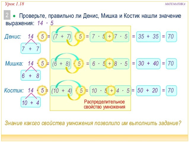 2100. 3 класс. Урок 1.18 Умножение двузначного числа на однозначное и ...