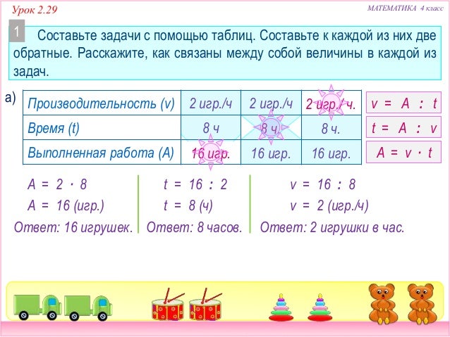 Решение задач 4 класс математике решение задач на тему напряжение