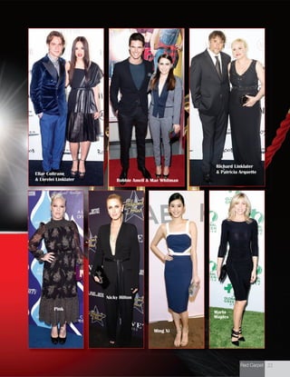 Red Carpet 22
Richard Linklater
& Patricia Arquette
Robbie Amell & Mae Whitman
Ellar Coltrane
& Lorelei Linklater
Marla
Maples
Ming Xi
Nicky Hilton
Pink
 