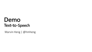 Microsoft Cognitive Services at a Glance