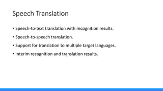 Microsoft Cognitive Services at a Glance