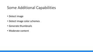 Microsoft Cognitive Services at a Glance