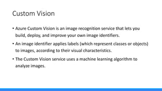 Microsoft Cognitive Services at a Glance