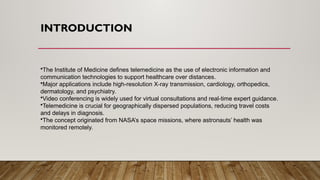 TELEMEDICINE THROUGH THE INTERNET AND INTRANET | PPTX