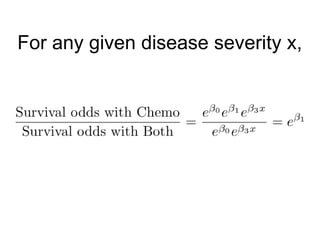 For any given disease severity x,
 