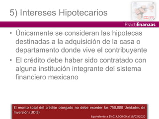 ¿Cuáles son los Gastos Deducibles 2021 para las personas físicas? | PPTX