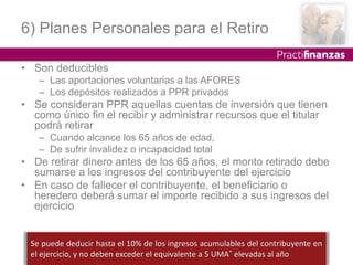 ¿Cuáles son los Gastos Deducibles 2021 para las personas físicas? | PPTX