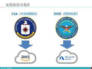 米国政府の動き
CIA（中央情報局） DOD（国防総省）
 