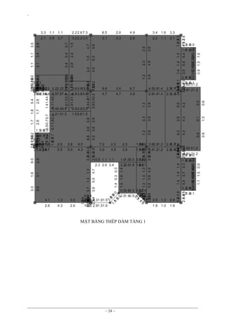 `

MẶT BẰNG THÉP DẦM TẦNG 1

~ 24 ~

 