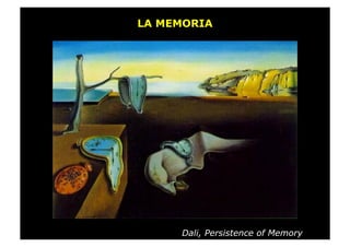 Dali, Persistence of Memory
LA MEMORIA
 