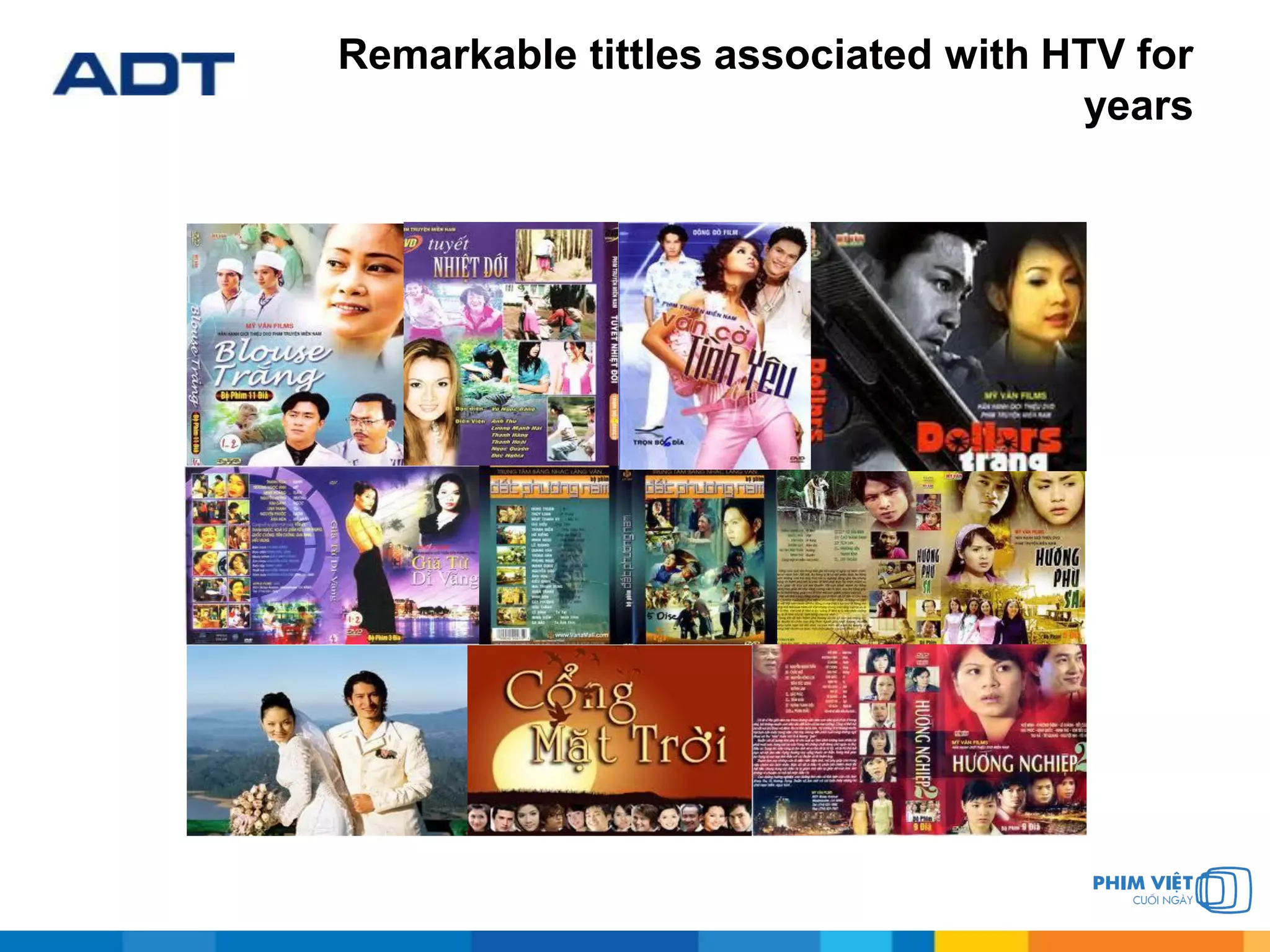 Remarkable tittles associated with HTV for
years
 