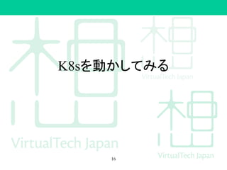 K8sを動かしてみる
16
 