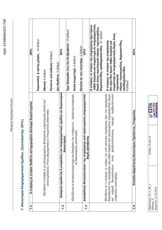 τροποποιητική του προγράμματος «Νεοφυής Επιχειρηματικότητα»