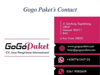 Gogo Paket’s Contact
 