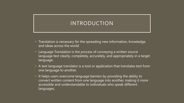 Language Translator using python and google API | PPTX