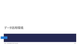 データ活用環境
189
GDC : GOVERNMENT DATA COLLEGE
 