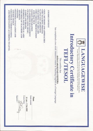 Certificate Languagewise