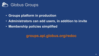 APS XPCS: data access & preview
50
Globus Transfer
HTTPS access
 