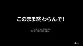 このまま終わらんぞ！
その後、様々な施策を実施
現在までの累計販売本数は……
 