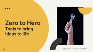 @chardane | bit.ly/eia-zero-to-hero
Zero to Hero
Tools to bring
ideas to life
01
 