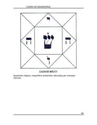 CURSO DE RADIESTESIA
Quadrado mágico; reequilibra ambientes saturados por energias
nocivas.
48
 