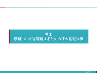 巻末
最新トレンドを理解するためのITの基礎知識
 