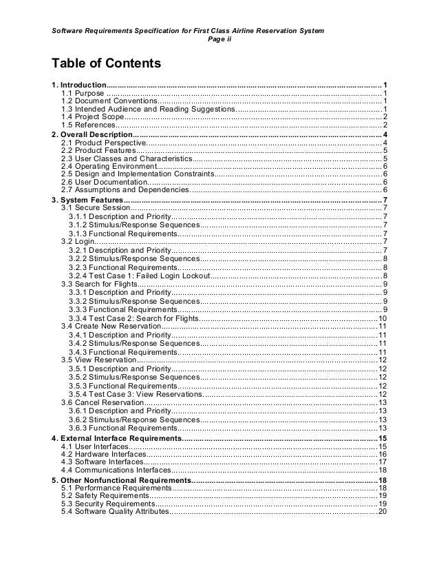 software requirements specification airline 1introduction 11 purpose the purpose of this software is to reduce the manual errors involved in the airport surface traffic control, which is an important element of the overall air traffic control system(atc), where the future is to study airfield ground traffic automated control system and . software requirements specification airline 1introduction 11 purpose the purpose of this software is to reduce the manual errors involved in the airport surface traffic control, which is an important element of the overall air traffic control system(atc), where the future is to study airfield ground traffic automated control system and .