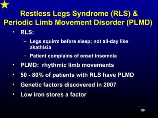 Different Rls/plmd 9078099-_-0-_- Sleeping-_- Disorders.ppt