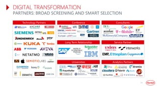 DIGITAL TRANSFORMATION
PARTNERS: BROAD SCREENING AND SMART SELECTION
24
Technology Partners Conference
Long Term Relations...