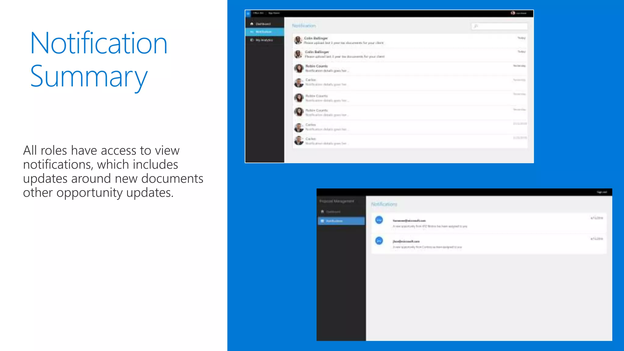 Notification
Summary
 
