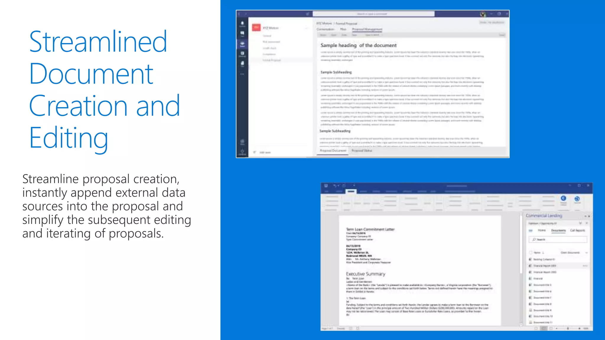 Streamlined
Document
Creation and
Editing
 