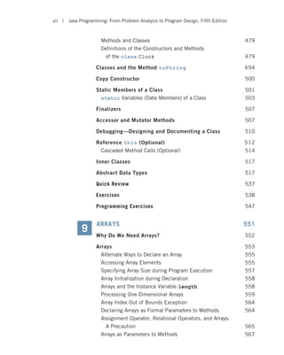 Java programming from problem analysis to program design 5th ed Edition ...
