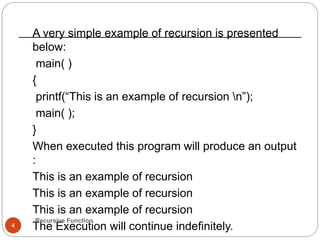 Recursive Function | PPTX