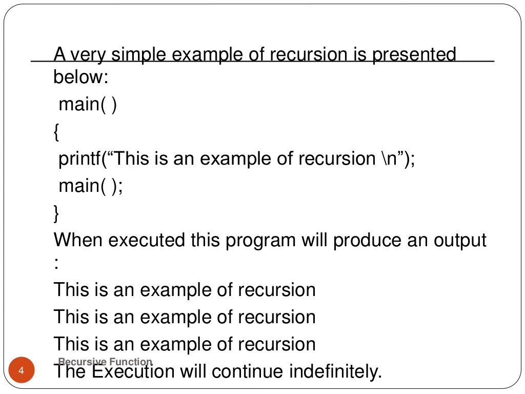 Recursive Function