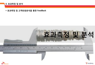 6. 효과측정 및 붂석


 효과측정 및 고객반응붂석을 통한 FeedBack




                          효과측정 및 붂석
 