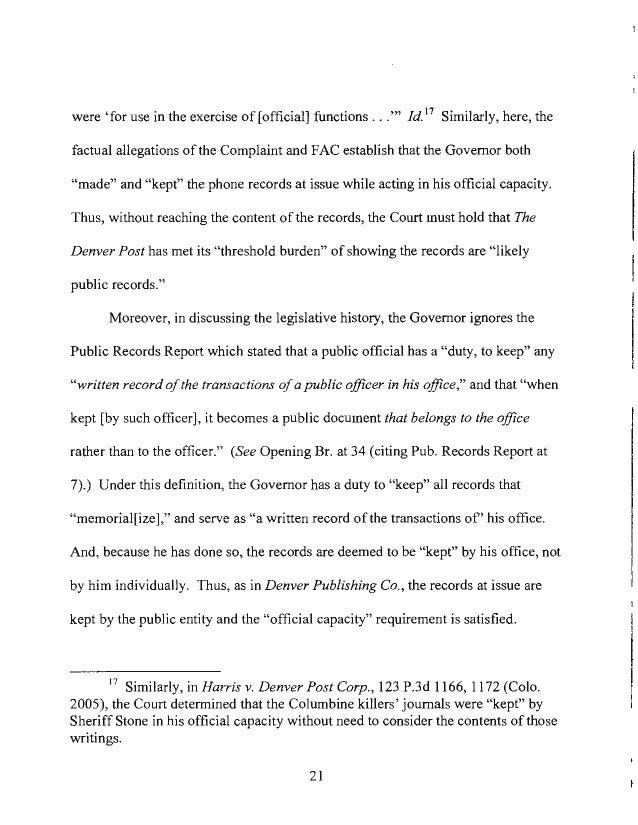 Hoffman Decision Denver Post Bill Ritter