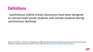 Teaching in a Hybrid Virtual Classroom | PDF