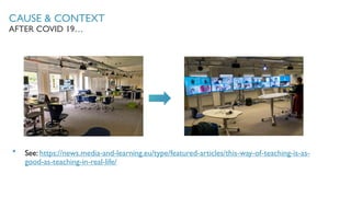 CAUSE & CONTEXT
See: https://news.media-and-learning.eu/type/featured-articles/this-way-of-teaching-is-as-
good-as-teaching-in-real-life/
AFTER COVID 19…
 
