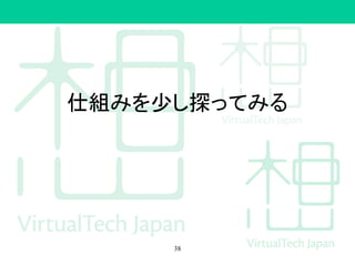 仕組みを少し探ってみる
38
 