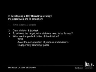 THE ROLE OF CITY BRANDING 