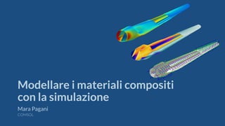 Modellare i materiali compositi
con la simulazione
Mara Pagani
COMSOL
 