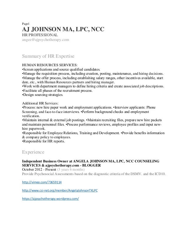 linkedin hr summary resume 2016 resume postings