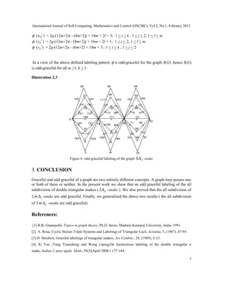 ODD GRACEFULL LABELING FOR THE SUBDIVISON OF DOUBLE TRIANGLES GRAPHS | PDF