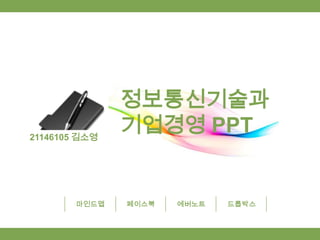 21146105 김소영

정보통신기술과
기업경영 PPT

 