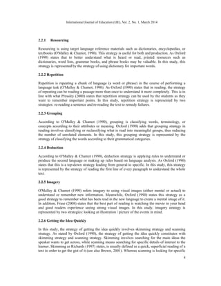 The Use of Cognitive Reading Strategies to Enhance EFL Students ...