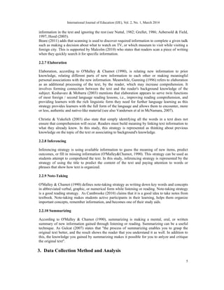 The Use of Cognitive Reading Strategies to Enhance EFL Students ...