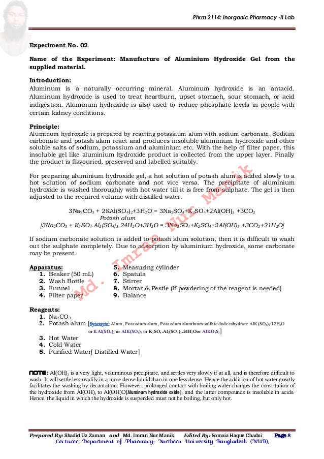 Lab manualQualitative Analysis of Salts Manik