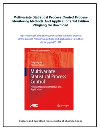 multivariate statistical process control process... Multivariate Statistical Process Control Process Monitoring Methods And ...