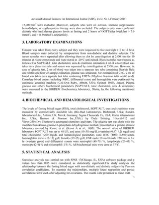 A COMPARATIVE ANALYSIS OF BIOCHEMICAL AND HEMATOLOGICAL PARAMETERS IN ...