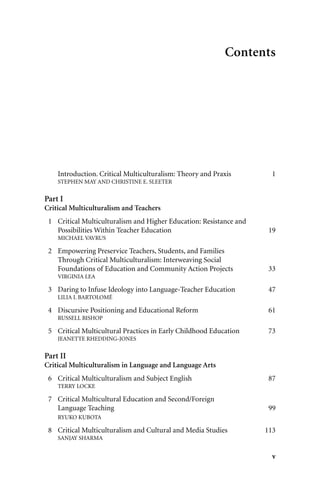 Critical Multiculturalism Theory And Praxis Stephen May Editor | PDF